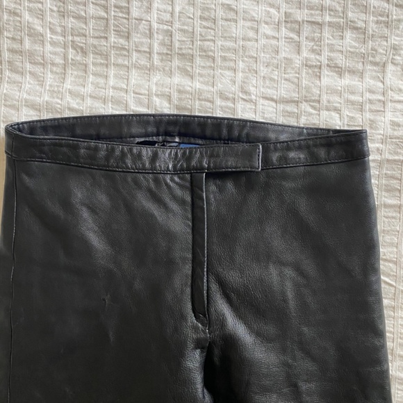 Black Vintage Leather pants, 26 waist - Picture 2 of 5